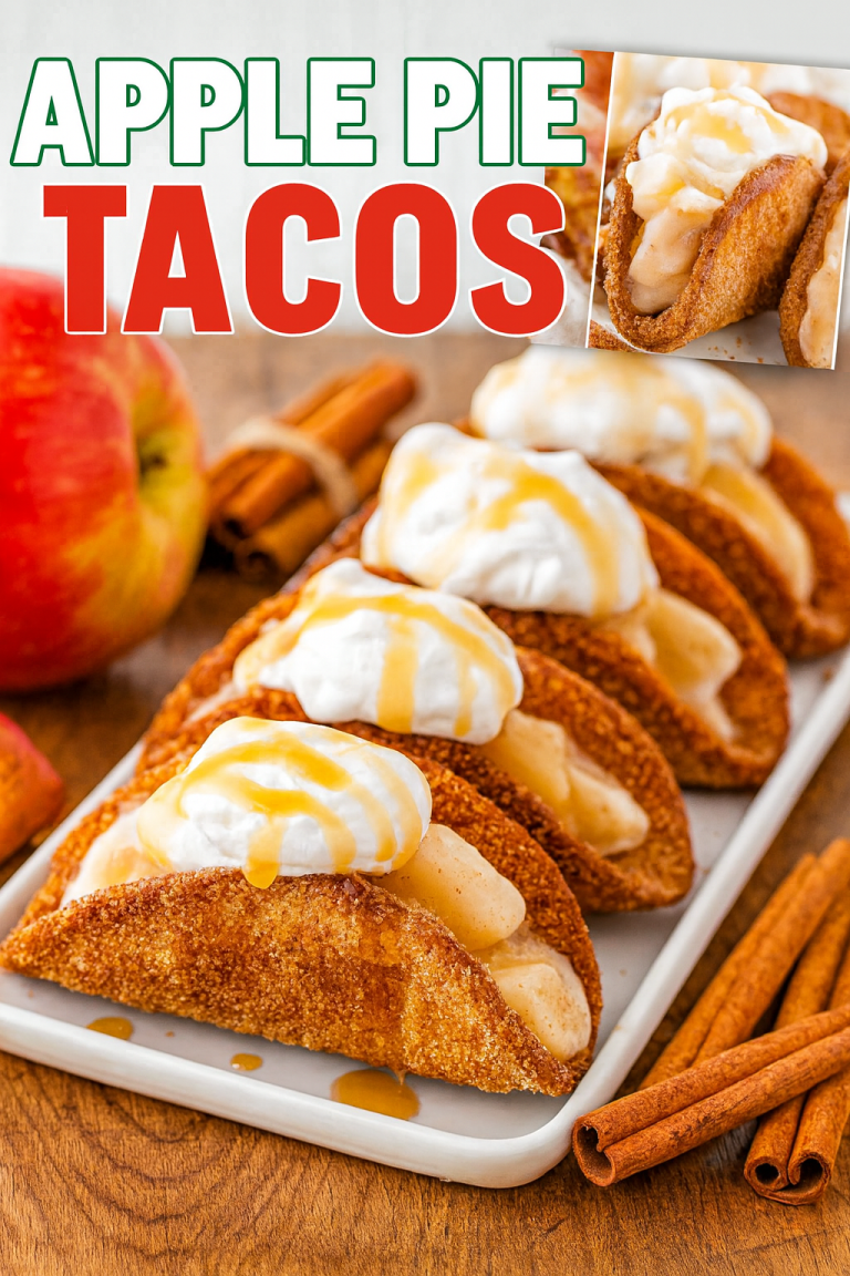 Apple Pie Tacos Crispy Cinnamon Shells Filled with Creamy Apple Pie