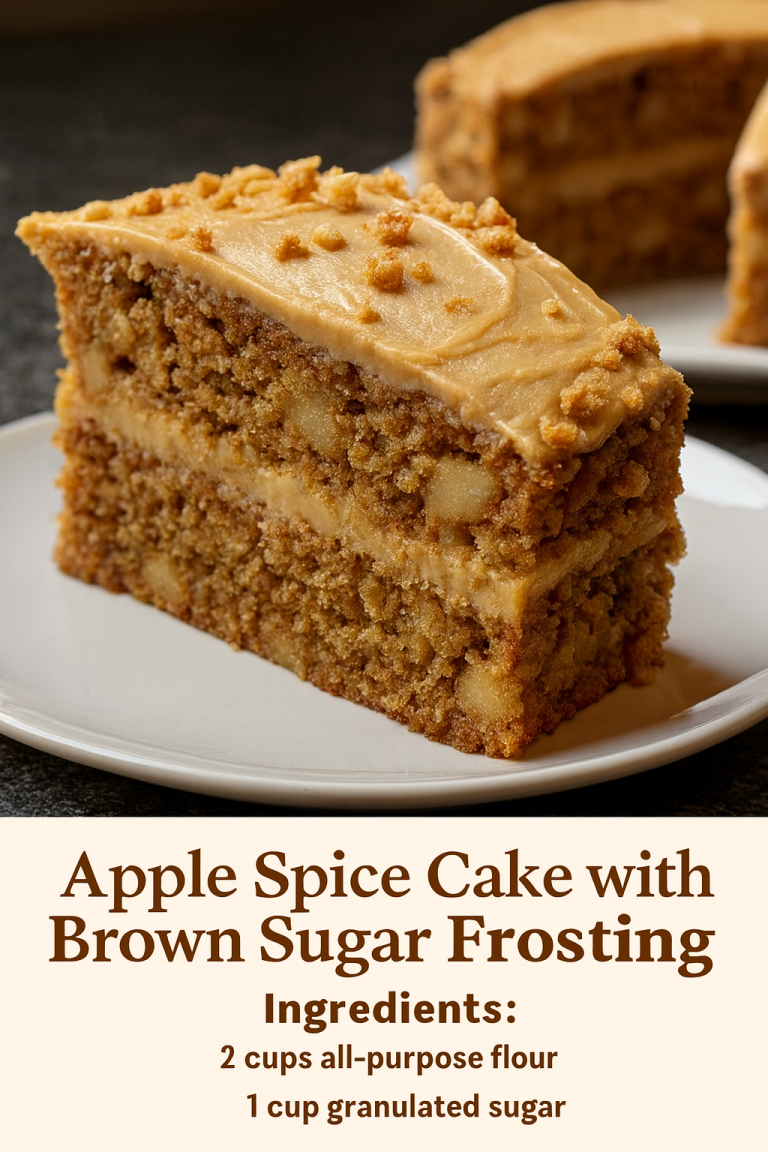 Apple Spice Cake with Brown Sugar Frosting