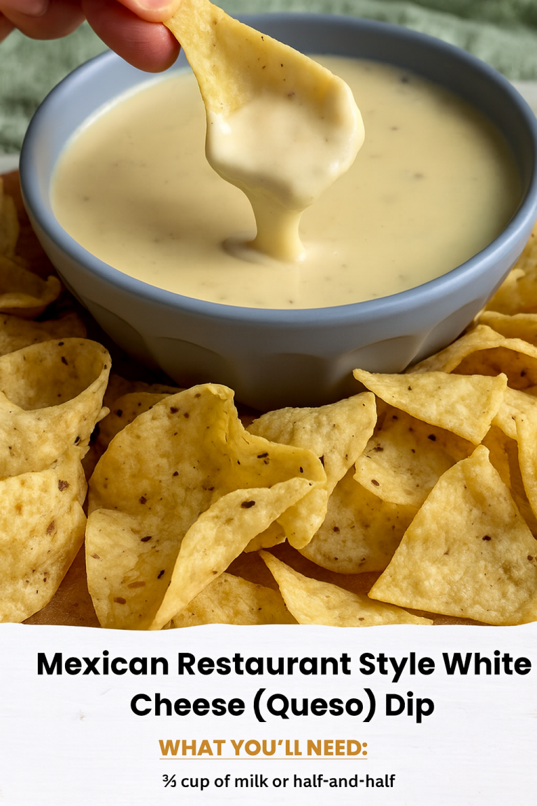 Mexican Restaurant Style White Queso Dip