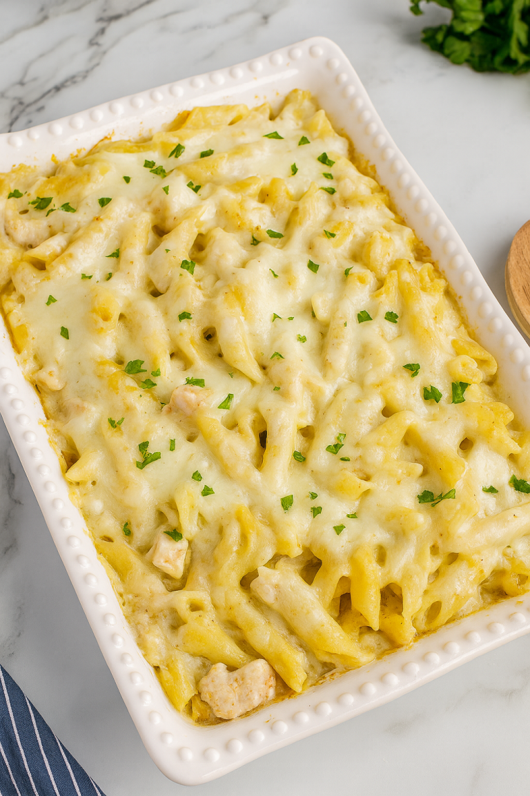 Chicken Alfredo Bake