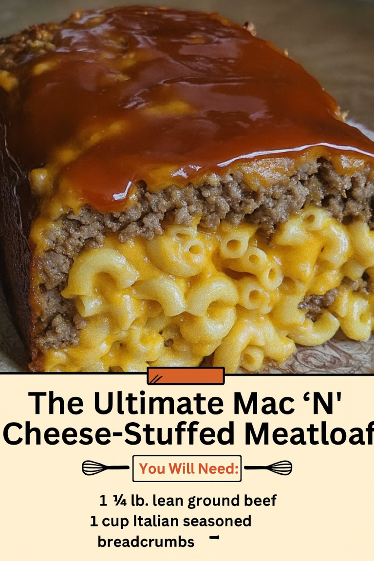 The Ultimate Mac ‘N’ Cheese-Stuffed Meatloaf