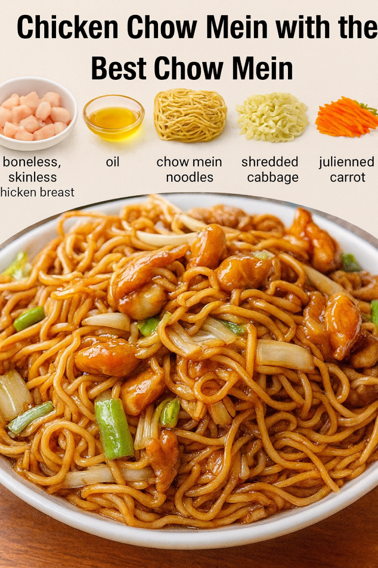 Chicken Chow Mein with the Best Chow Mein Sauce