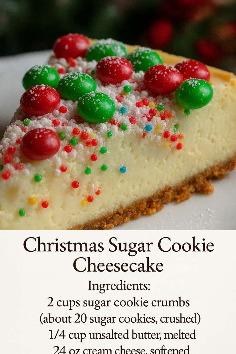 Christmas Sugar Cookie Cheesecake