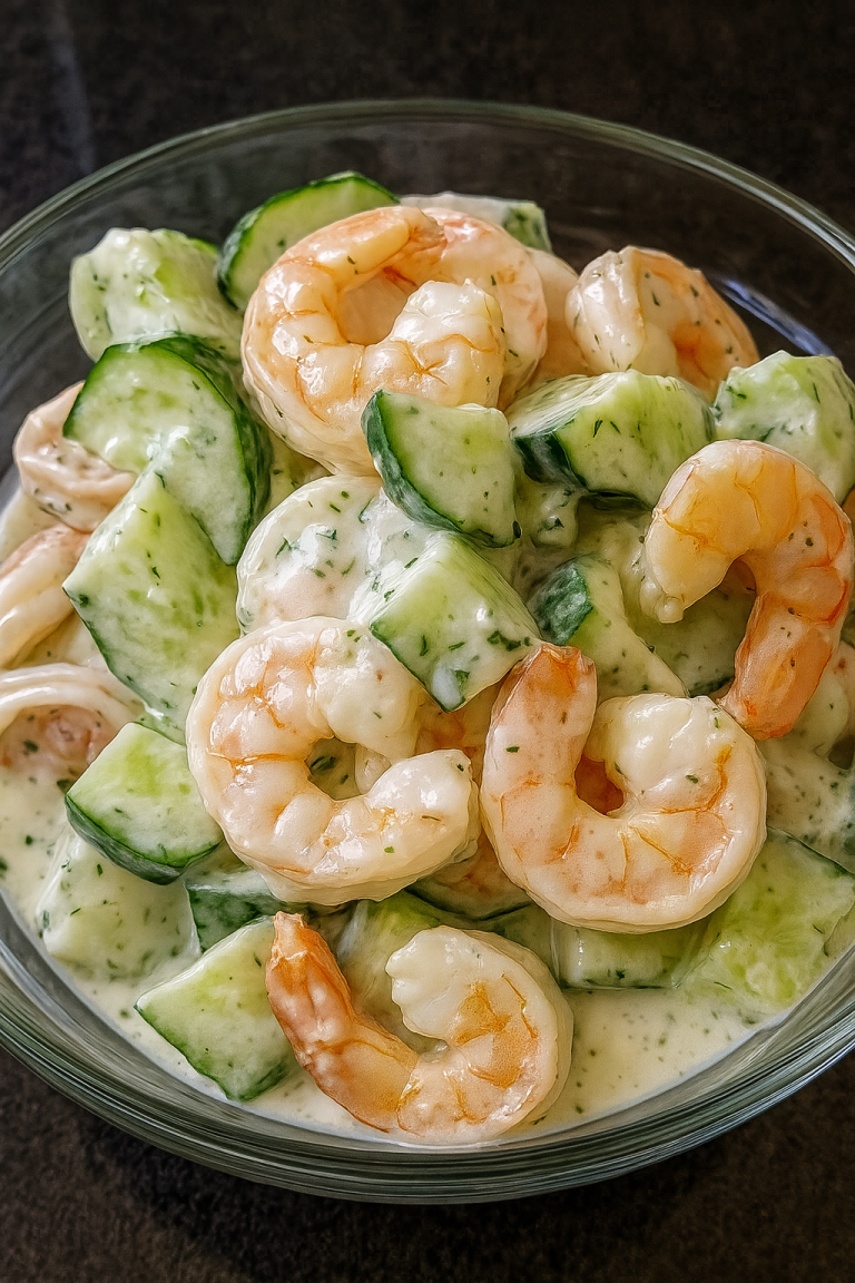 Creamy Cucumber Shrimp Salad