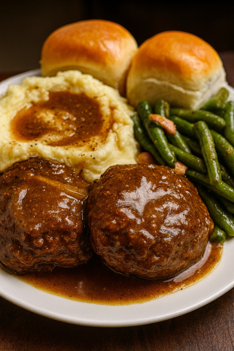 Hamburger Steaks with Onion Gravy
