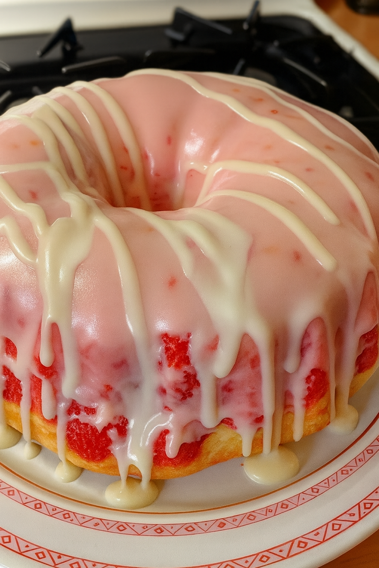 Homemade Strawberry Cream Cheese Pound Cake