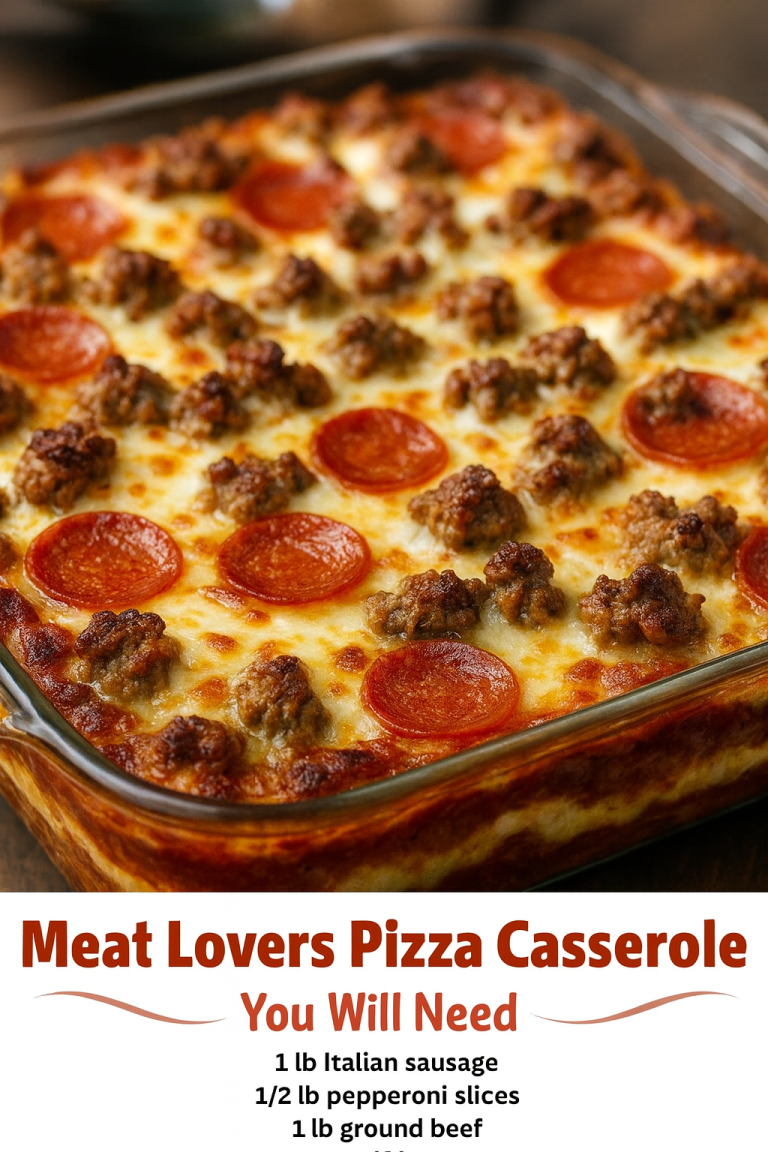 Meat Lovers Pizza Casserole