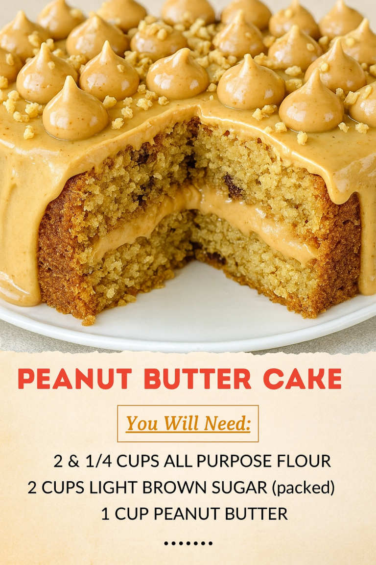 Peanut Butter Cake with Peanut Butter Frosting