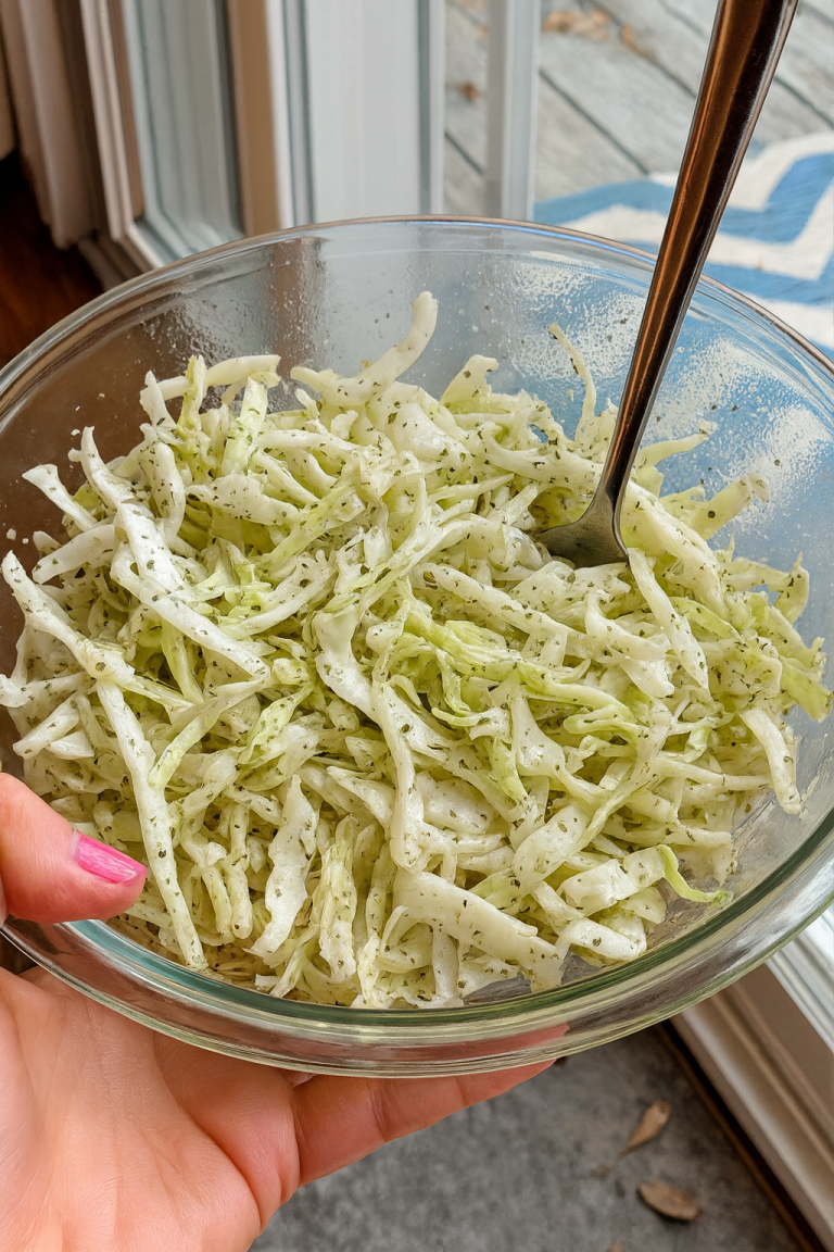Shredded Cabbage Salad with Lemon