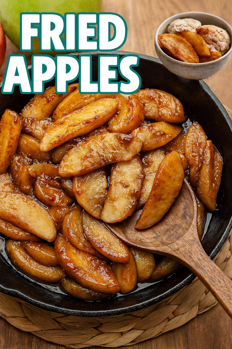 Tender apples coated in a sweet brown sugar-cinnamon glaze