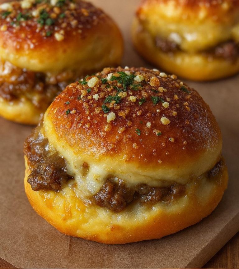 Garlic Parmesan Cheeseburger Bombs